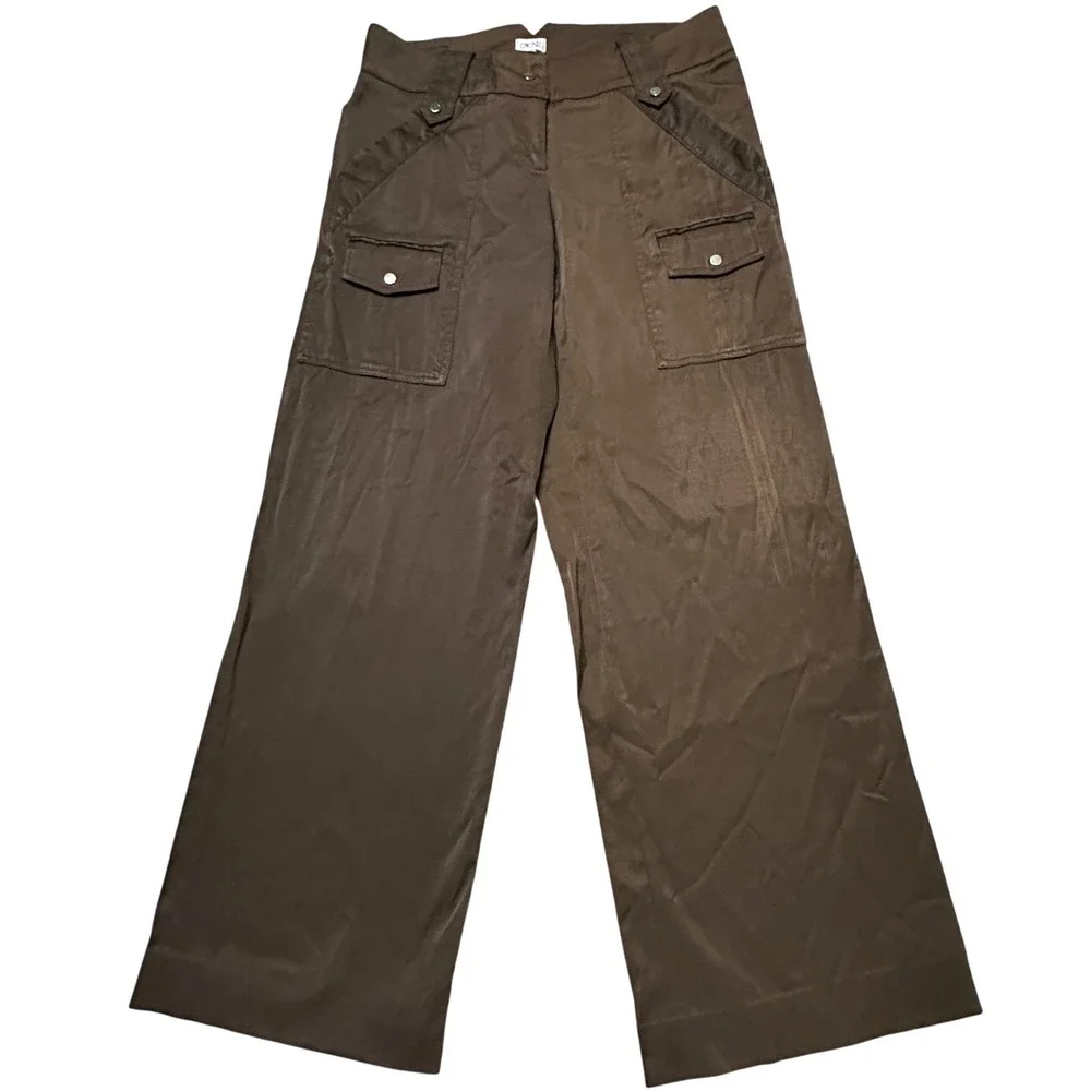 Cache VTG Y2K Cargo Pants Brown Wide Leg Utility Gorpcore Grunge Cyber Size‎ 6